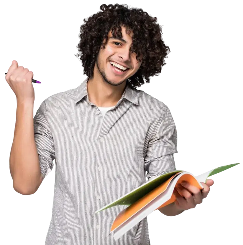 Estudiante guapo con cuadernos 1