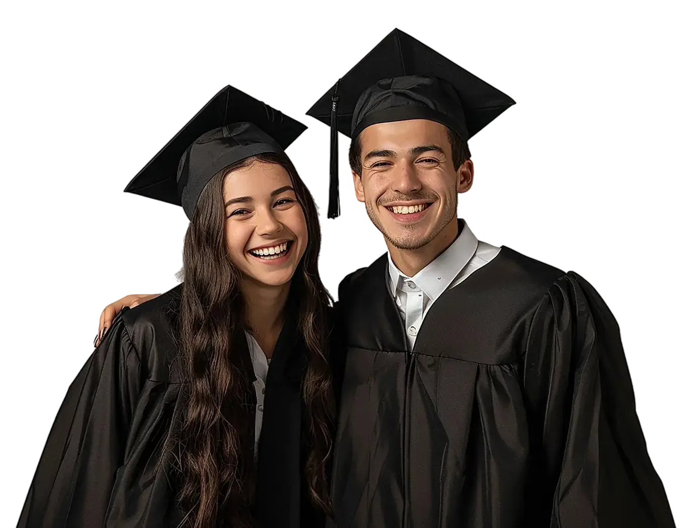 Graduado con diploma y amigo 1