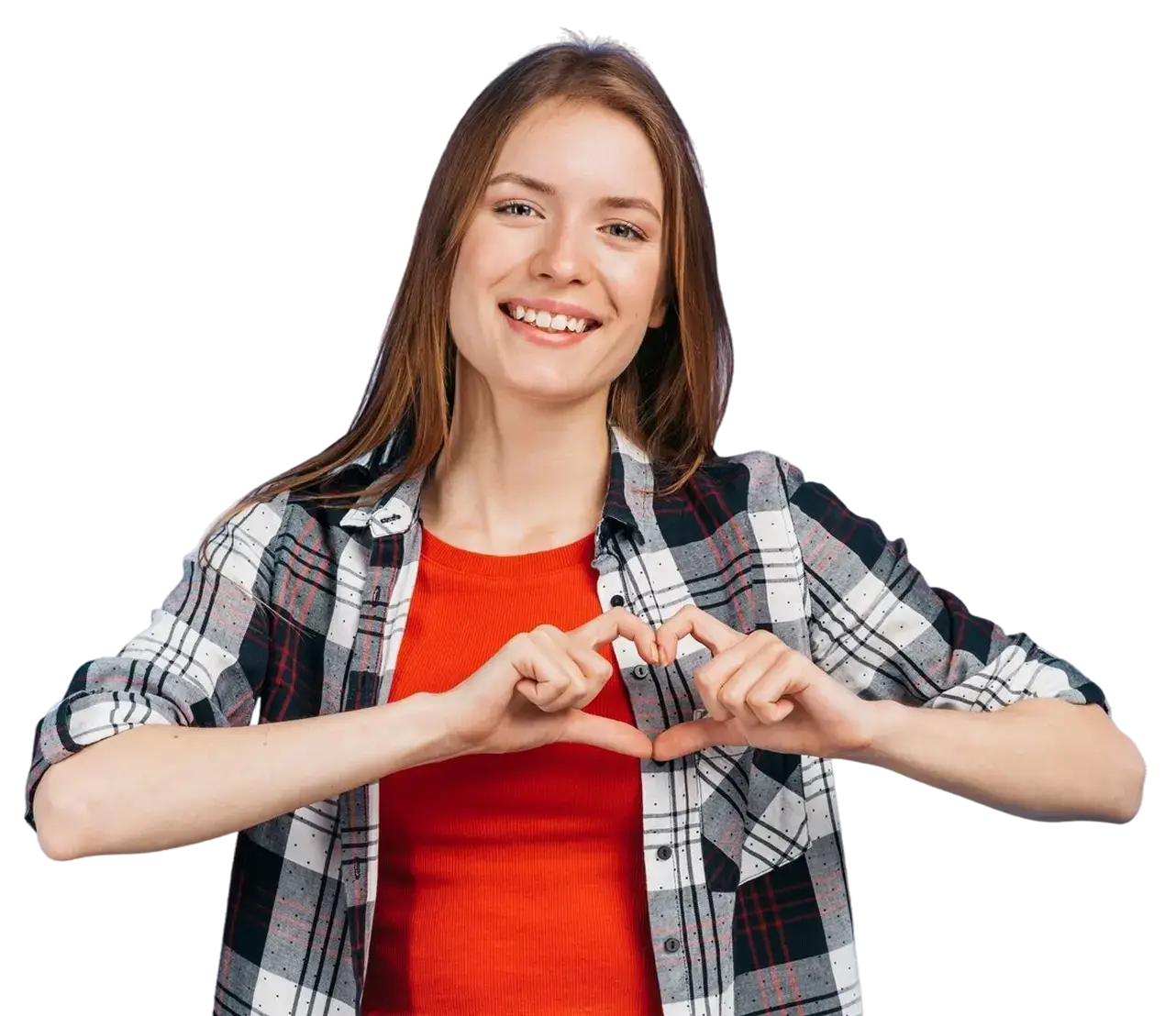 Mujer expresiva gesticulando 1